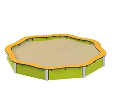 Milo – Sandl&#229;da med sittytor L239 x B239 x H32 cm