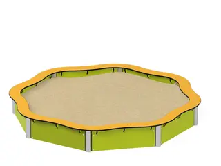 Milo – Sandlåda med sittytor L239 x B239 x H32 cm