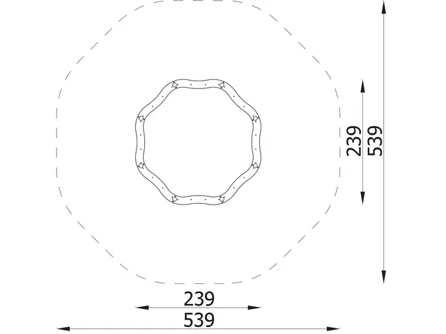 Milo – Sandlåda med sittytor L239 x B239 x H32 cm 