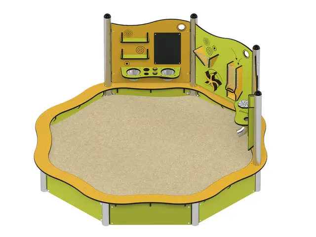 Milo – Sandlåda med aktivitetspaneler L239 x B239 x H119 cm 