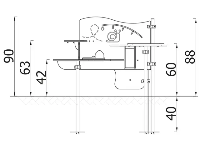 Milo – Sandbord 4 L136 x B88 x H90 cm 
