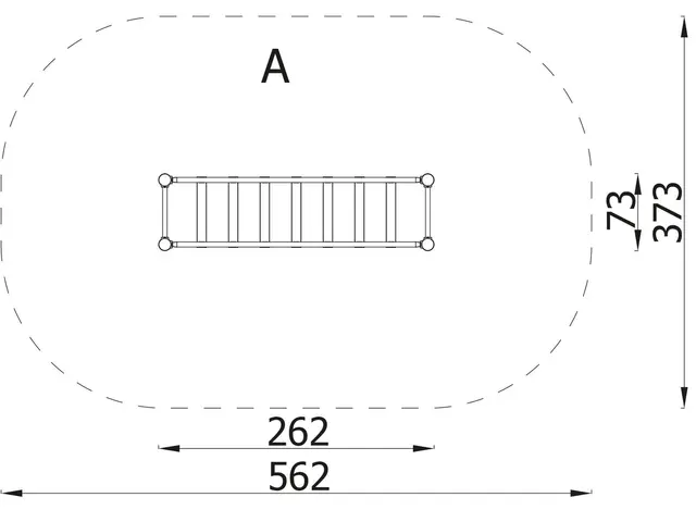 A4K balansbro L262 x B73 x H104 cm 