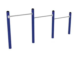 A4K Trippel Pull-up Bars L360 x B12 x H164 cm