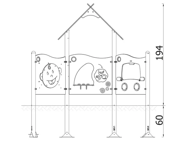 Milo lekhus med aktivitetspaneler L225 x B175 x H194 cm 