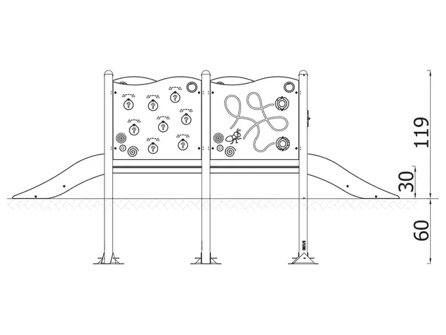Milo lekplattform L358 x B188 x H119 cm 