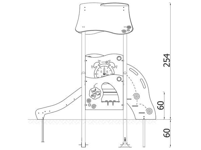 Milo lekhus med rutschkana L268 x B207 x H254 cm 