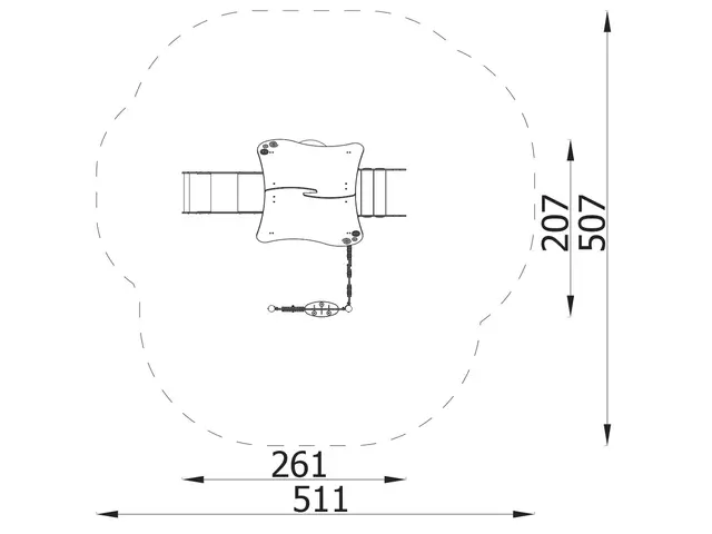 Milo lekhus med rutschkana L268 x B207 x H254 cm 