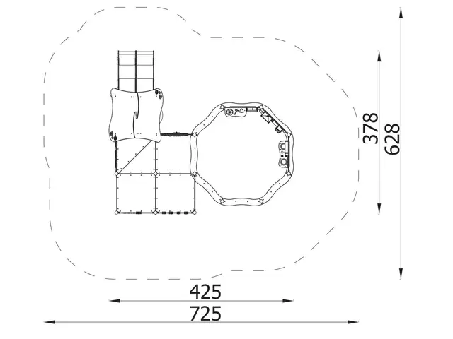 Milo lekställning set 3 L425 x B378 x H254 cm 