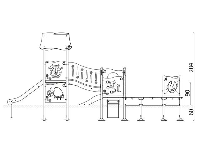 Milo lekställning set 4 L687 x B583 x H284 cm 