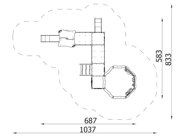 Milo lekställning set 4 L687 x B583 x H284 cm 