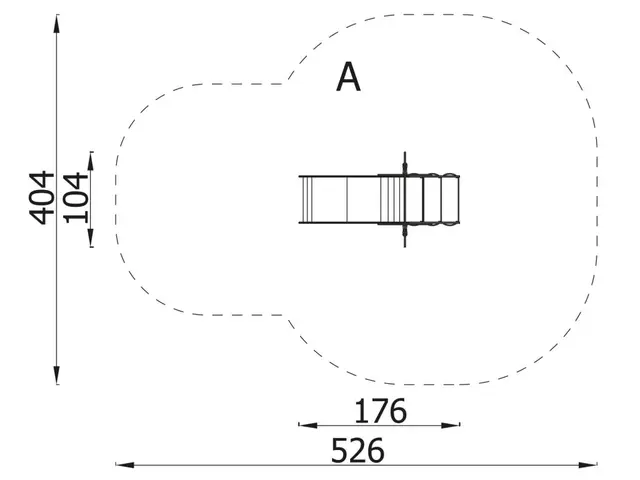 Mini rutschkana med trappa L193 x B105 x H136 cm 