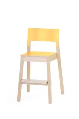 Mio stol med fotstöd gul B44 x D46 x H74 cm
