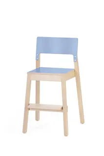 Mio stol med fotstöd ljusblå B44 x D46 x H74 cm