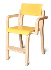 Maia stol med fot- och armstöd gul B43 x D40 x H62 cm