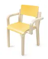 Maia stol med armst&#246;d gul H38 cm