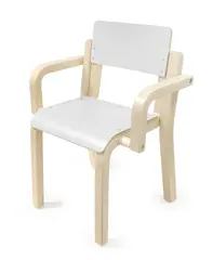 Maia stol med armst&#246;d vit H31 cm