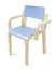 Maia stol med armstöd ljusblå H38 cm 