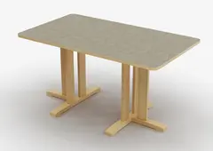 Kupol akustikbord ljusgrå B140 x D80 x H60 cm