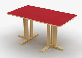 Kupol akustikbord röd B140 x D80 x H50 cm