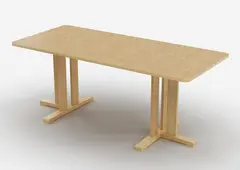 Kupol akustikbord beige B180 x D80 x H50 cm