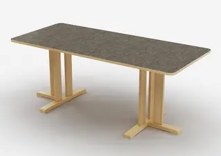 Kupol akustikbord mörkgrå B180 x D80 x H50 cm