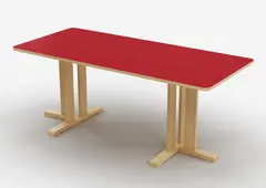 Kupol akustikbord röd B180 x D80 x H50 cm