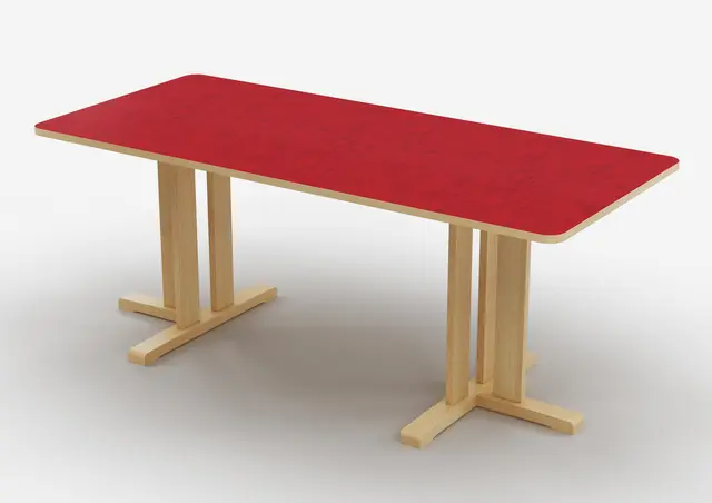 Kupol akustikbord röd B180 x D80 x H50 cm 