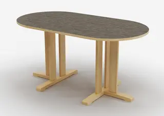 Kupol akustikbord mörkgrå B150 x D80 x H50 cm