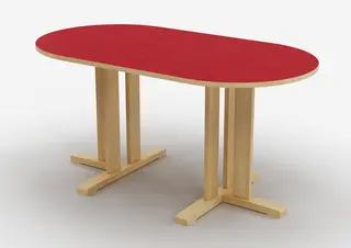 Kupol akustikbord röd B150 x D80 x H50 cm
