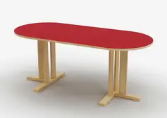 Kupol akustikbord röd B180 x D80 x H50 cm