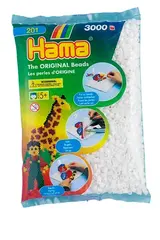 Hama rörpärlor vit 3000 st