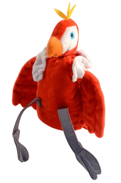 Handdocka Maraca papegoja 30 cm 