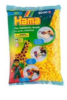 Hama rörpärlor gul 3000 st