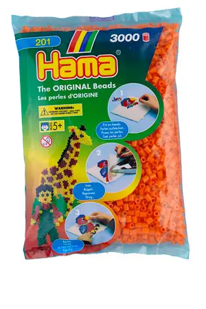 Hama rörpärlor orange 3000 st 