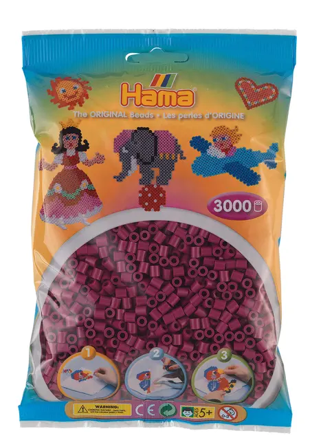 Hama rörpärlor plommon 3000 st 