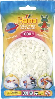 Hama rörpärlor självlysande grön 1000 st