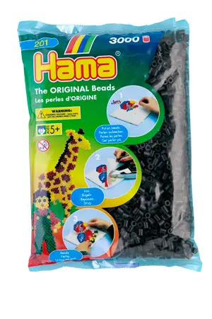 Hama rörpärlor svart 3000 st 