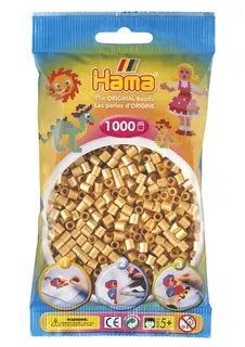 Hama rörpärlor guld 1000 st