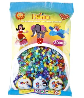 Hama r&#246;rp&#228;rlor mix glitter 54 3000 st