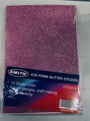 Dekorgummiplattor glitter A4 10 st