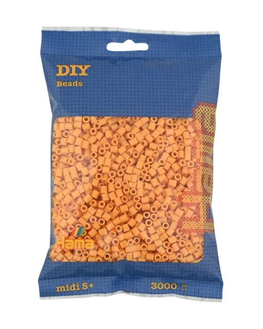 Hama rörpärlor ljus orange 3000 st 
