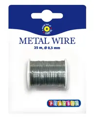 Metalltråd silver ø0,3 mm, 25 m