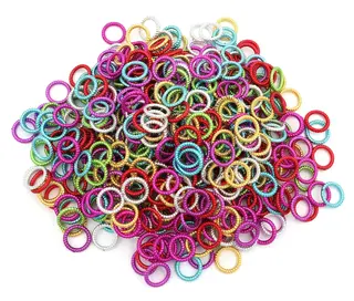 Plastp&#228;rlor ringar &#216;14 mm, 500 g