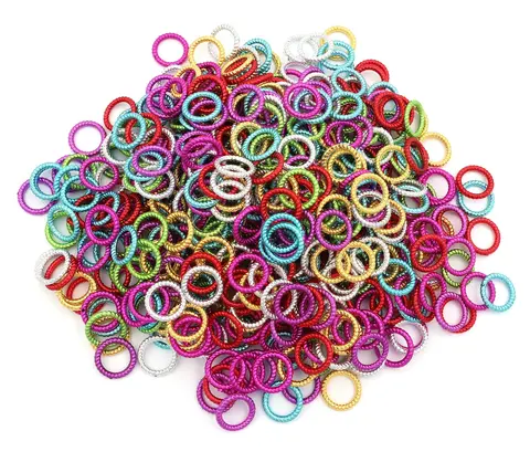 Plastpärlor ringar Ø14 mm, 500 g 