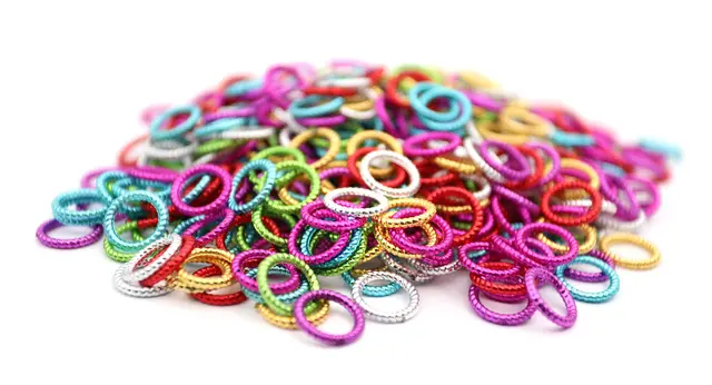 Plastpärlor ringar Ø14 mm, 500 g 