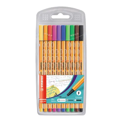 Stabilo Point 88 fineliner pennor ø0,4 mm, 10 st