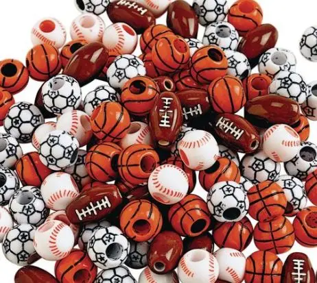 Plastpärlor sport Ø8 mm, 300 st 