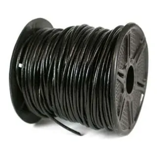 Läderband svart Ø2 mm