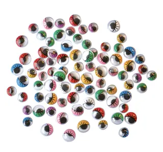 Plast&#246;gon med &#246;gonfransar 7-10 mm, 230 st