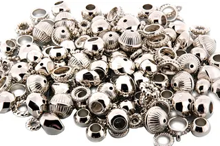 Silverp&#228;rlor och ringar &#216;10-15 mm, 250 st